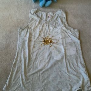 White Flower Tank Top